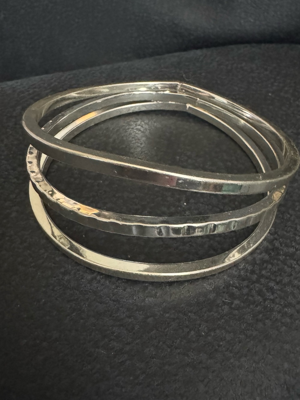 Silver-Tone Multi-Row Bangle Bracelet